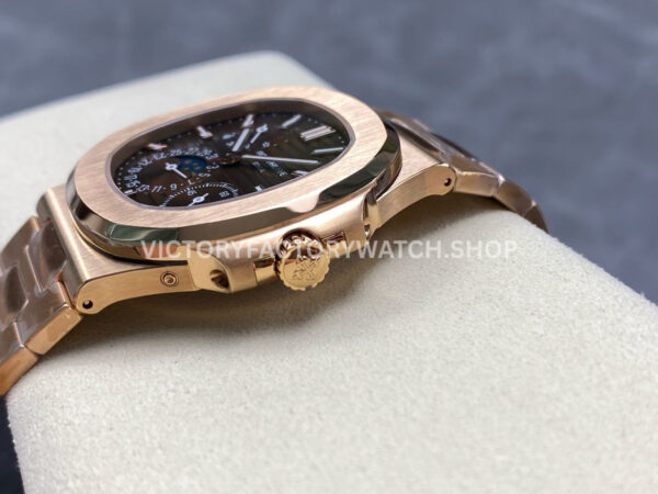 PPF Factory Patek Philippe Nautilus 5712-1R Rose Gold Brown Dial (5) PPF Factory Patek Philippe Nautilus 5712/1R Full Rose Gold Brown Dial