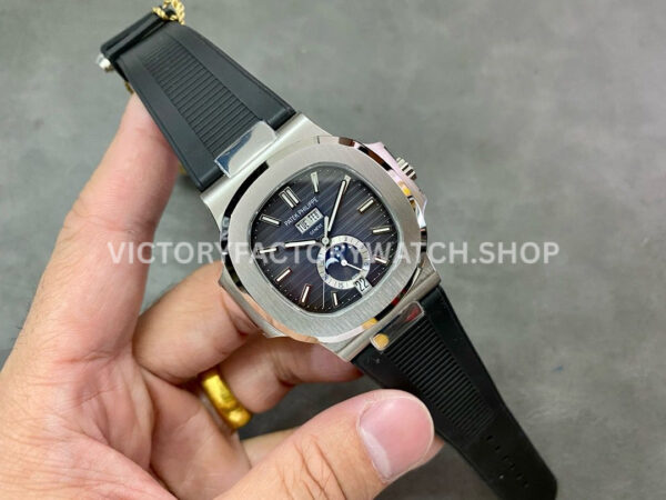 PPF Factory Patek Philippe Nautilus 57261A-001 40mm Steel Rubber Strap Grey Dial (1) PPF Factory Patek Philippe Nautilus 5726/1A-001 40mm Steel Rubber Strap Grey Dial