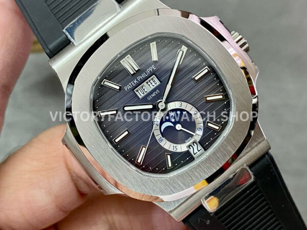 PPF Factory Patek Philippe Nautilus 57261A-001 40mm Steel Rubber Strap Grey Dial (3) PPF Factory Patek Philippe Nautilus 5726/1A-001 40mm Steel Rubber Strap Grey Dial