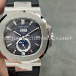 PPF Factory Patek Philippe Nautilus 57261A-001 40mm Steel Rubber Strap Grey Dial (8) PPF Factory Patek Philippe Nautilus 5726 grey dial rubber strap