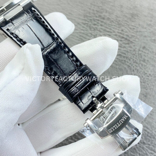 PPF Factory Patek Philippe Nautilus 57261A-0014 40mm Leather Strap Blue Dial (4) PPF Factory Patek Philippe Nautilus 57261A-0014 40mm Leather Strap Blue Dial