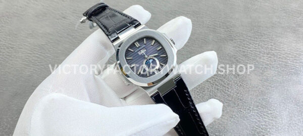 PPF Factory Patek Philippe Nautilus 57261A-0014 40mm Leather Strap Blue Dial (7) PPF Factory Patek Philippe Nautilus 57261A-0014 40mm Leather Strap Blue Dial