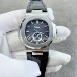 PPF Factory Patek Philippe Nautilus 57261A-0014 40mm Leather Strap Blue Dial (9) PPF Factory Patek Philippe Nautilus 5726 blue dial leather strap