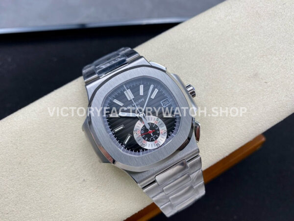 PPF Factory Patek Philippe Nautilus 5980 40.5mm Full Steel Grey Dial (6) PPF Factory Patek Philippe Nautilus 5980/1A 40.5mm Full Steel Grey Dial