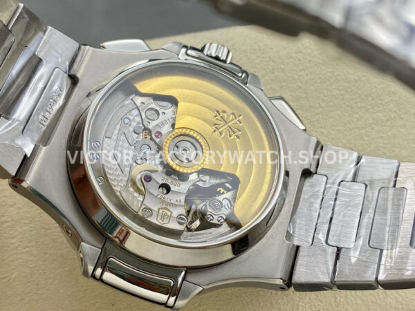 PPF Factory Patek Philippe Nautilus 5980 40.5mm Full Steel Light Blue Dial (1) PPF Factory Patek Philippe Nautilus 5980/1A-014 40.5mm Full Steel Light Blue Dial