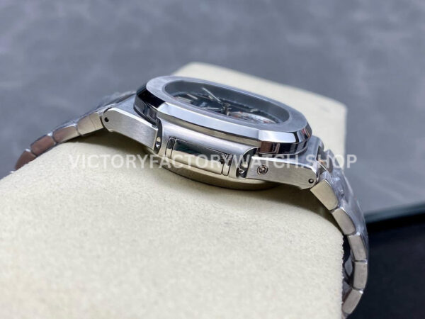 PPF Factory Patek Philippe Nautilus 5980 40.5mm Full Steel Light Blue Dial (2) PPF Factory Patek Philippe Nautilus 5980/1A-014 40.5mm Full Steel Light Blue Dial