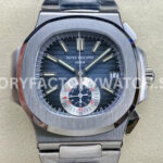 PPF Factory Patek Philippe Nautilus 5980 40.5mm Full Steel Light Blue Dial (4) PPF Factory Patek Philippe Nautilus 5980 1A light blue dial full steel