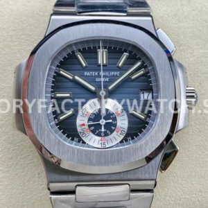 PPF Factory Patek Philippe Nautilus 5980 40.5mm Full Steel Light Blue Dial (4) PPF Factory Patek Philippe Nautilus 5980 1A light blue dial full steel