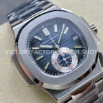 PPF Factory Patek Philippe Nautilus 5980 40.5mm Full Steel Light Blue Dial (8) PPF Factory Patek Philippe Nautilus 5980/1A-014 40.5mm Full Steel Light Blue Dial