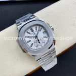 PPF Factory Patek Philippe Nautilus 5980 40.5mm Full Steel White Dial (5) PPF Factory Patek Philippe Nautilus 5980/1A-014 40.5mm Full Steel White Dial