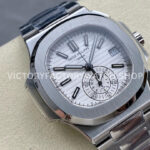 PPF Factory Patek Philippe Nautilus 5980 40.5mm Full Steel White Dial (8) PPF Factory Patek Philippe Nautilus 5980/1A-014 40.5mm Full Steel White Dial