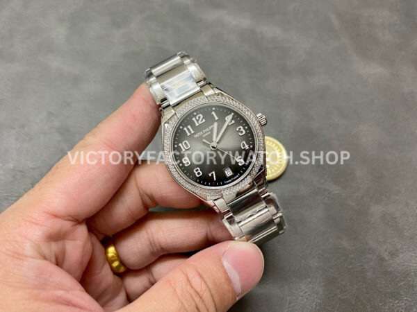 PPF Factory Patek Philippe Twenty~4 7300/1200A-010 36mm Diamond Bezel Arabic Numerals Black Dial