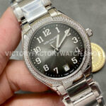 PPF Factory Patek Philippe Twenty~4 7300/1200A-010 36mm Diamond Bezel Arabic Numerals Black Dial