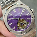 R8 Factory Audemars Piguet Royal Oak Tourbillon 26522ST.OO.1220ST.01 41mm Full Steel Purple Dial ( (6) R8 Factory Audemars Piguet Royal Oak Tourbillon 26522ST.OO.1220ST.01 41mm Full Steel Purple Dial