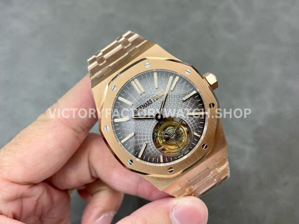 R8 Factory Audemars Piguet Royal Oak Tourbillon 26530OR.OO.1220OR.01 41mm Full Steel Grey Dial (4) R8 Factory Audemars Piguet Royal Oak Tourbillon 26530OR.OO.1220OR.01 41mm Full Steel Grey Dial