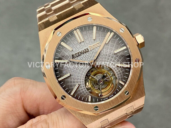 R8 Factory Audemars Piguet Royal Oak Tourbillon 26530OR.OO.1220OR.01 41mm Full Steel Grey Dial (5) R8 Factory Audemars Piguet Royal Oak Tourbillon 26530OR.OO.1220OR.01 41mm Full Steel Grey Dial