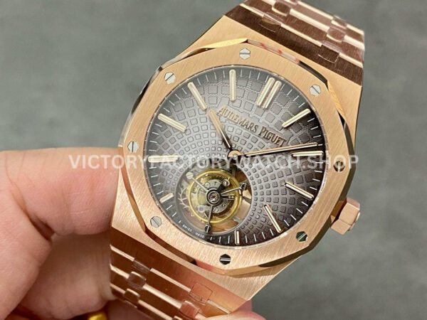 R8 Factory Audemars Piguet Royal Oak Tourbillon 26530OR.OO.1220OR.01 41mm Full Steel Grey Dial (8) R8 Factory Audemars Piguet Royal Oak Tourbillon 26530OR.OO.1220OR.01 41mm Full Steel Grey Dial