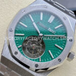 R8 Factory Audemars Piguet Royal Oak Tourbillon 26534TI.OO.1220TI.01 41mm Full Steel Green Dial (3) R8 Factory Audemars Piguet Royal Oak Tourbillon 26534TI.OO.1220TI.01 41mm Full Steel Green Dial