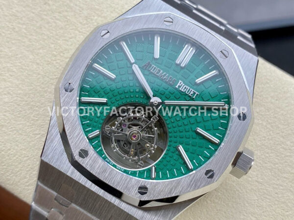 R8 Factory Audemars Piguet Royal Oak Tourbillon 26534TI.OO.1220TI.01 41mm Full Steel Green Dial (3) R8 Factory Audemars Piguet Royal Oak Tourbillon 26534TI.OO.1220TI.01 41mm Full Steel Green Dial