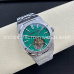 R8 Factory Audemars Piguet Royal Oak Tourbillon 26534TI.OO.1220TI.01 41mm Full Steel Green Dial (5) R8 Factory Audemars Piguet Royal Oak Tourbillon 26534TI.OO.1220TI.01 41mm Full Steel Green Dial