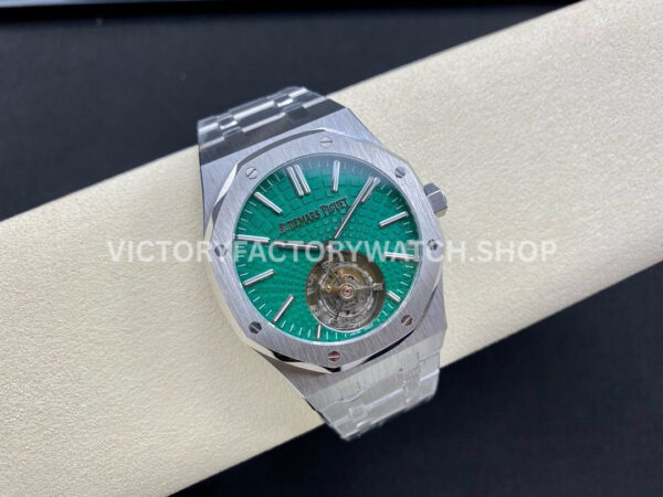 R8 Factory Audemars Piguet Royal Oak Tourbillon 26534TI.OO.1220TI.01 41mm Full Steel Green Dial (5) R8 Factory Audemars Piguet Royal Oak Tourbillon 26534TI.OO.1220TI.01 41mm Full Steel Green Dial