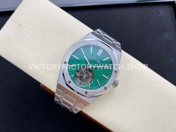 R8 Factory Audemars Piguet Royal Oak Tourbillon 26534TI.OO.1220TI.01 41mm Full Steel Green Dial (9) R8 Factory Audemars Piguet Royal Oak Tourbillon 26534TI.OO.1220TI.01 41mm Full Steel Green Dial