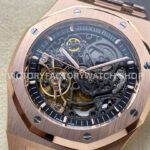 THB Factory Audemars Piguet Royal Oak Double Balance ( (3) THB Factory Audemars Piguet Royal Oak Double Balance Wheel Openworked 15407OR.OO.1220OR.01 41mm Full Rose Gold Skeletonized Dial