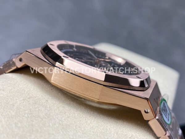 THB Factory Audemars Piguet Royal Oak Double Balance ( (4) THB Factory Audemars Piguet Royal Oak Double Balance Wheel Openworked 15407OR.OO.1220OR.01 41mm Full Rose Gold Skeletonized Dial