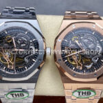 THB Factory Audemars Piguet Royal Oak Double Balance ( (6) THB Factory Audemars Piguet Royal Oak Double Balance Wheel Openworked 15407OR.OO.1220OR.01 41mm Full Rose Gold Skeletonized Dial
