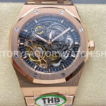 THB Factory Audemars Piguet Royal Oak Double Balance ( (7) THB 15407OR rose gold openworked AP 41mm