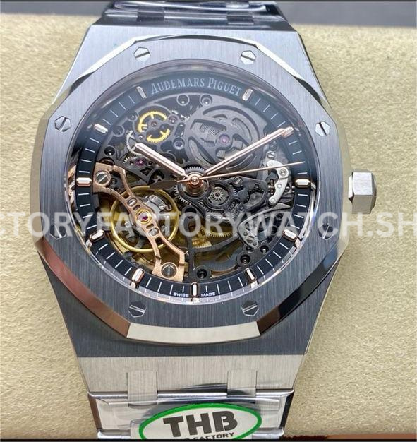 THB Factory Audemars Piguet Royal Oak Double Balance Wheel ( THB 15407ST steel skeleton Royal Oak 41mm