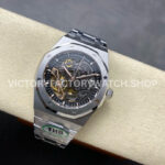 THB Factory Audemars Piguet Royal Oak Double Balance Wheel ( (5) THB Factory Audemars Piguet Royal Oak Double Balance Wheel Openworked 15407ST.OO.1220ST 41mm Full Steel Skeletonized Dial