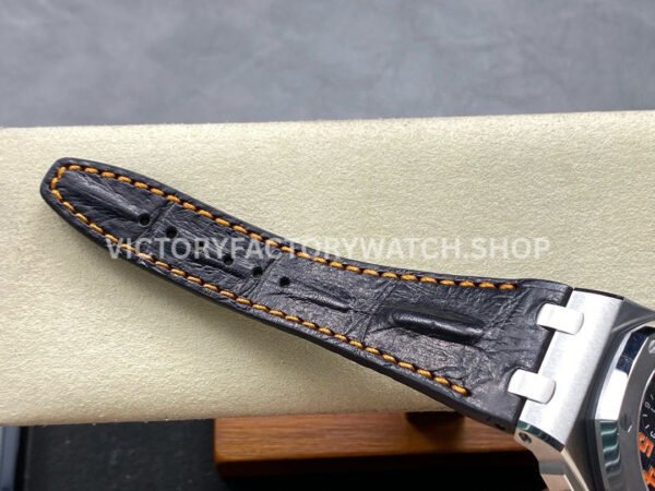 TK Factory Audemars Piguet Royal Oak Offshore Chronograph Volcano 26170ST.OO.D101CR.01 42mm Steel Leather Strap Orange Arabic Numerals Black Dial