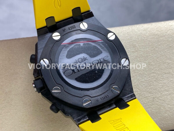 TK Factory Audemars Piguet Royal Oak Offshore (4) TK Factory Audemars Piguet Royal Oak Offshore Chronograph 26176FO.OO.D101CR.02 42mm Carbon Fiber Yellow Rubber Strap Arabic Numerals Black Dial