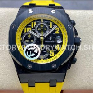 AP offshore carbon yellow bezel