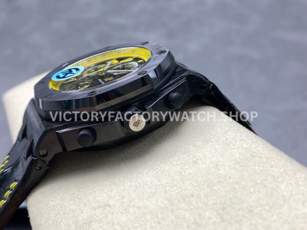 TK Factory Audemars Piguet Royal Oak Offshore Chron (4) TK Factory Audemars Piguet Royal Oak Offshore Chronograph 26176FO.OO.D101CR.02 42mm Carbon Fiber Leather Strap Arabic Numerals Black Dial