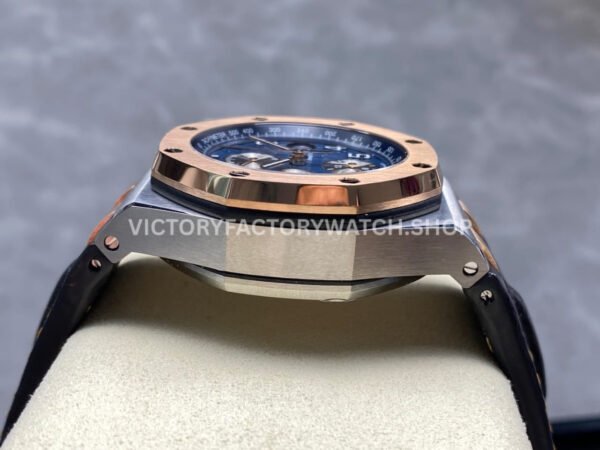 TK Factory Audemars Piguet Royal Oak Offshore Chronograph 26471SR.OO.D101CR.01 42mm Steel Leather Strap Arabic Numerals Blue Dial