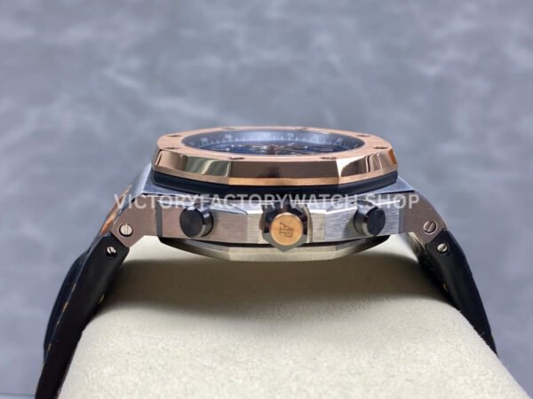 TK Factory Audemars Piguet Royal Oak Offshore Chronograph 26471SR.OO.D101CR.01 42mm Steel Leather Strap Arabic Numerals Blue Dial