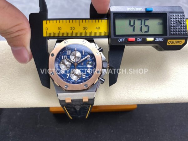 TK Factory Audemars Piguet Royal Oak Offshore Chronograph 26471SR.OO.D101CR.01 42mm Steel Leather Strap Arabic Numerals Blue Dial