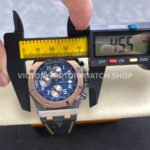 TK Factory Audemars Piguet Royal Oak Offshore Chronograph 26471SR.OO.D101CR.01 42mm Steel Leather Strap Arabic Numerals Blue Dial