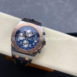 TK Factory Audemars Piguet Royal Oak Offshore Chronograph 26471SR.OO.D101CR.01 42mm Steel Leather Strap Arabic Numerals Blue Dial