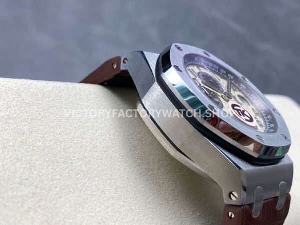 TK Factory Audemars Piguet Royal Oak Offshore Chronogr (3) TK Factory Audemars Piguet Royal Oak Offshore Chronograph 26470ST.OO.A801CR.01 42mm Steel Leather Strap Arabic Numerals Champagne Dial