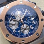 TK Factory Audemars Piguet Royal Oak Offshore Chronograph 26471SR.OO.D101CR.01 42mm Steel Leather Strap Arabic Numerals Blue Dial