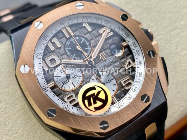TK Factory Audemars Piguet Royal Oak Offshore Chronograph 26405NR.OO.A002CA.01 44mm Rubber Strap Arabic Numerals Grey Dial