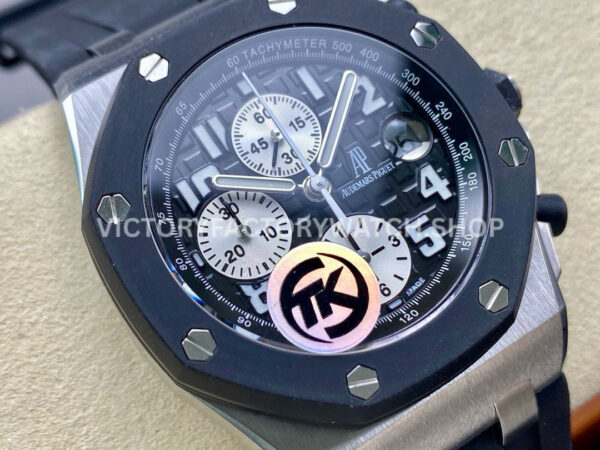 TK Factory Audemars Piguet Royal Oak Offshore Chronograph 25940SK.OO.D002CA.01 42mm Steel Rubber Strap Arabic Numerals Black Dial