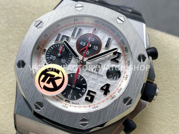 TK Factory Audemars Piguet Royal Oak Offshore Chronograph 26170ST.OO.D101CR.02 44mm Full Steel Arabic Numerals White Dial