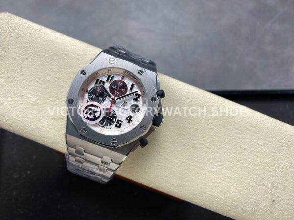 TK Factory Audemars Piguet Royal Oak Offshore Chronograph 26170ST.OO.D101CR.02 44mm Full Steel Arabic Numerals White Dial