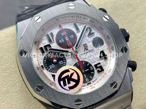 TK Factory Audemars Piguet Royal Oak Offshore Chronograph 26170ST.OO.D101CR.02 44mm Full Steel Arabic Numerals White Dial