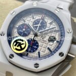 TK Factory Audemars Piguet Royal Oak Offshore Chronograph 26402CB.OO.A010CA.01 44mm Ceramic Rubber Strap White Dial