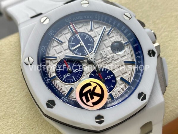 TK Factory Audemars Piguet Royal Oak Offshore Chronograph 26402CB.OO.A010CA.01 44mm Ceramic Rubber Strap White Dial
